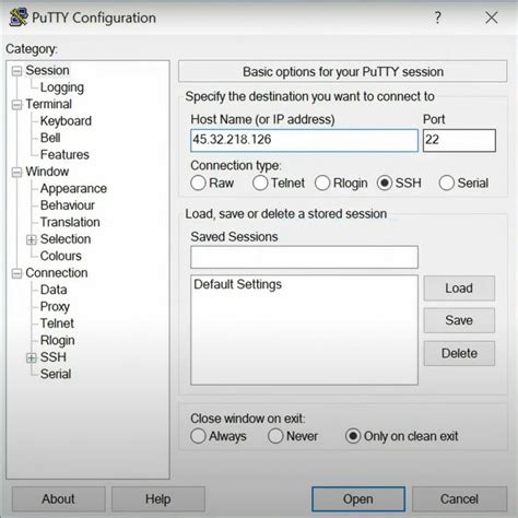 Using Putty for Windows 